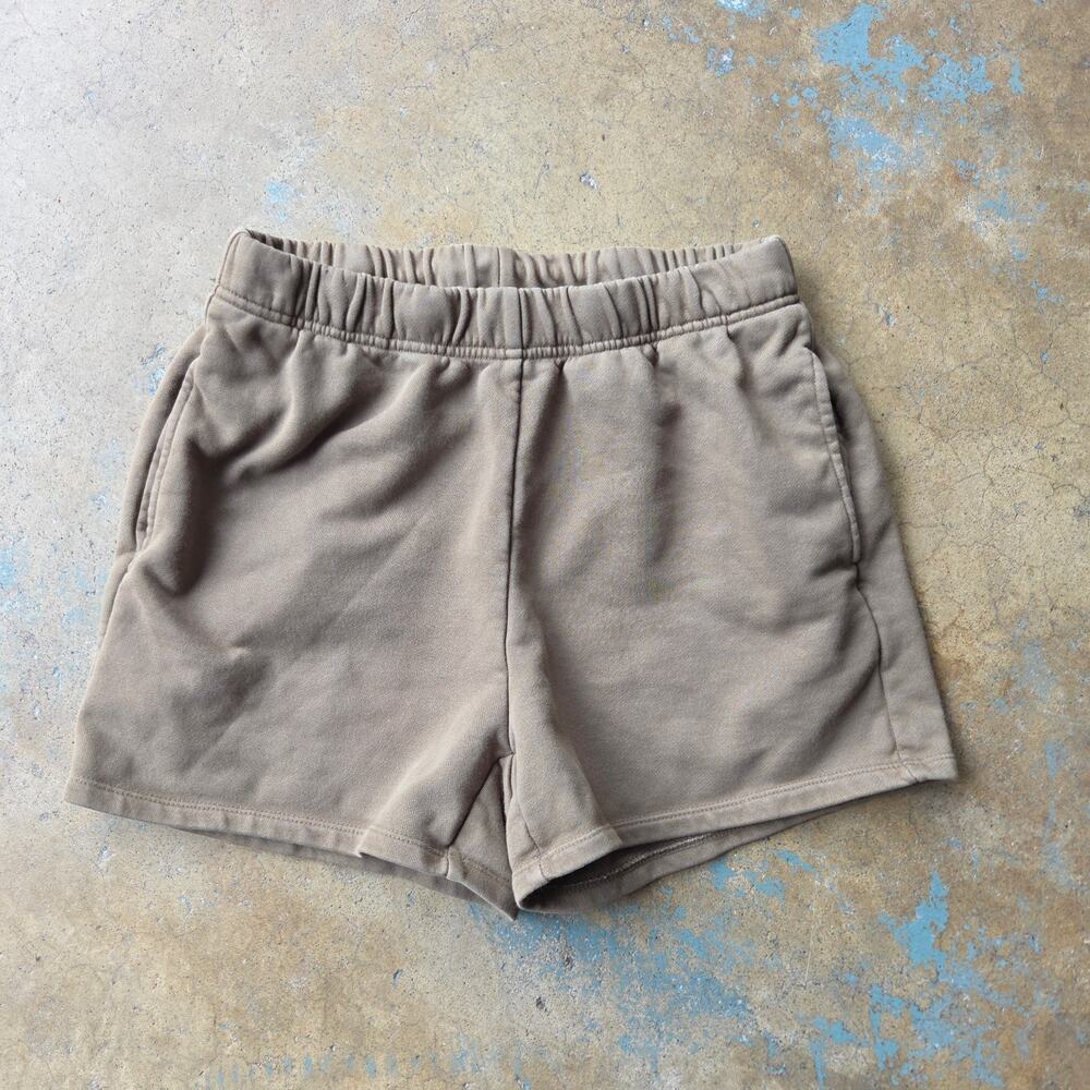 Good American Track Shorts Size 1 S Olive Green Pockets French Terry gs0263